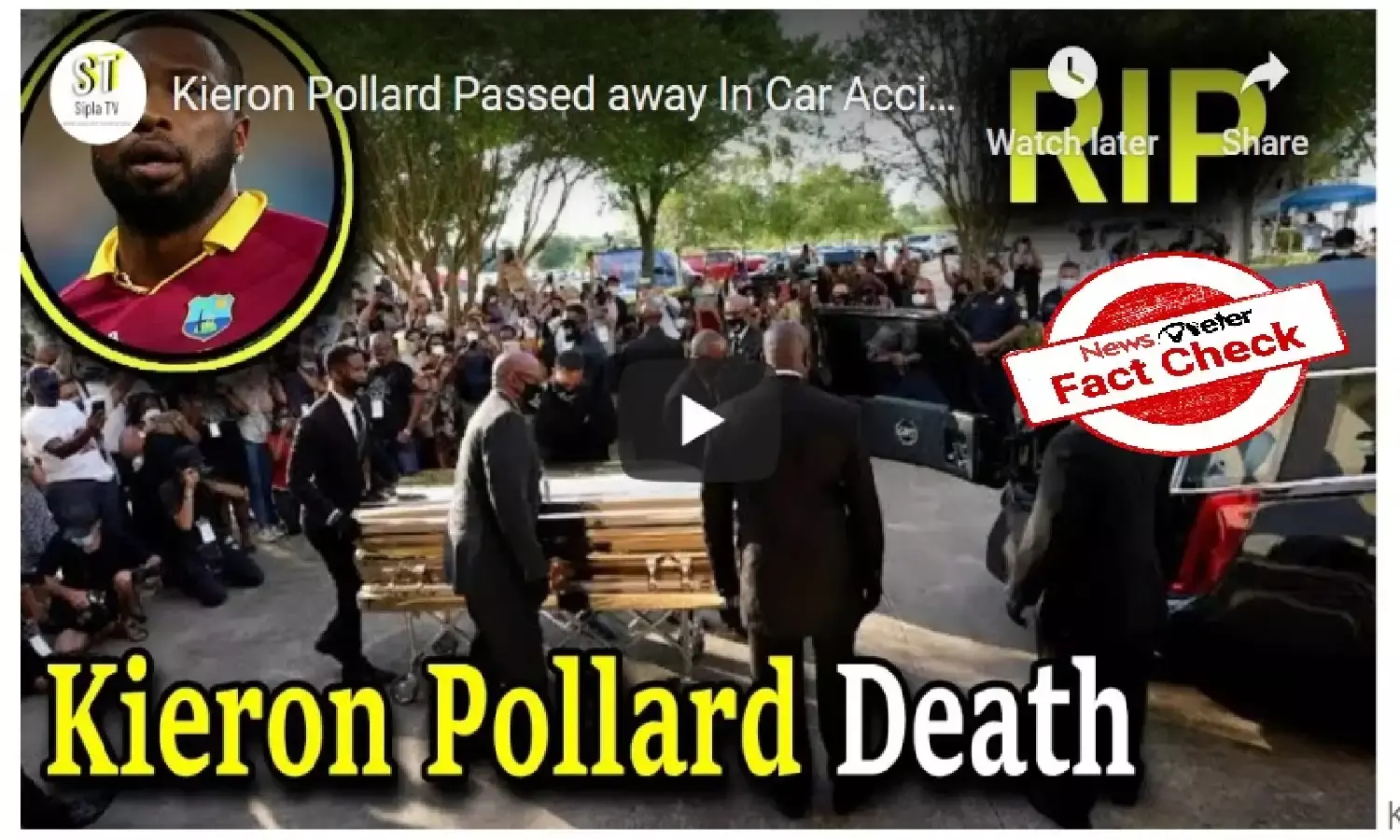 Fact Check: West Indies cricketer Kieron Pollard is not dead