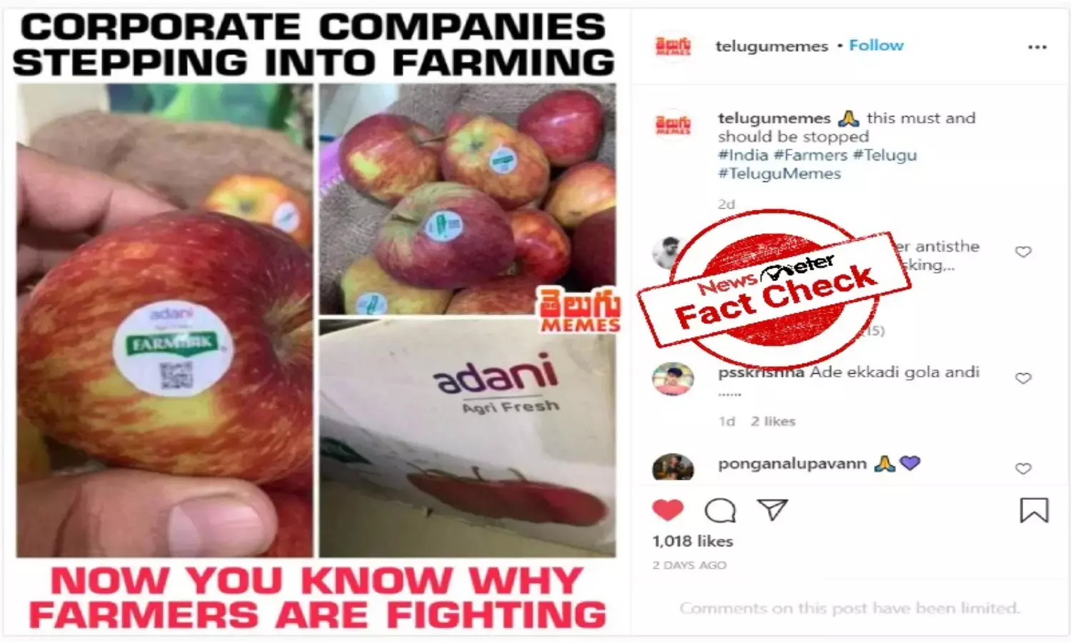 Fact check:  No, Adani group did not enter agribusiness after farm laws were passed