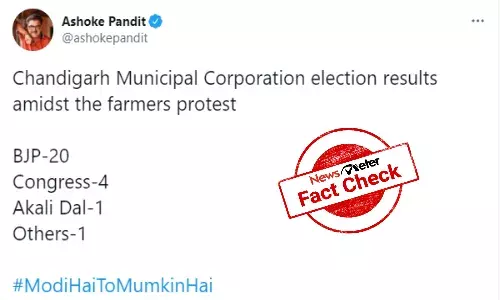 Fact Check: BJPs 2016 win in Chandigarh local polls revived with false claim