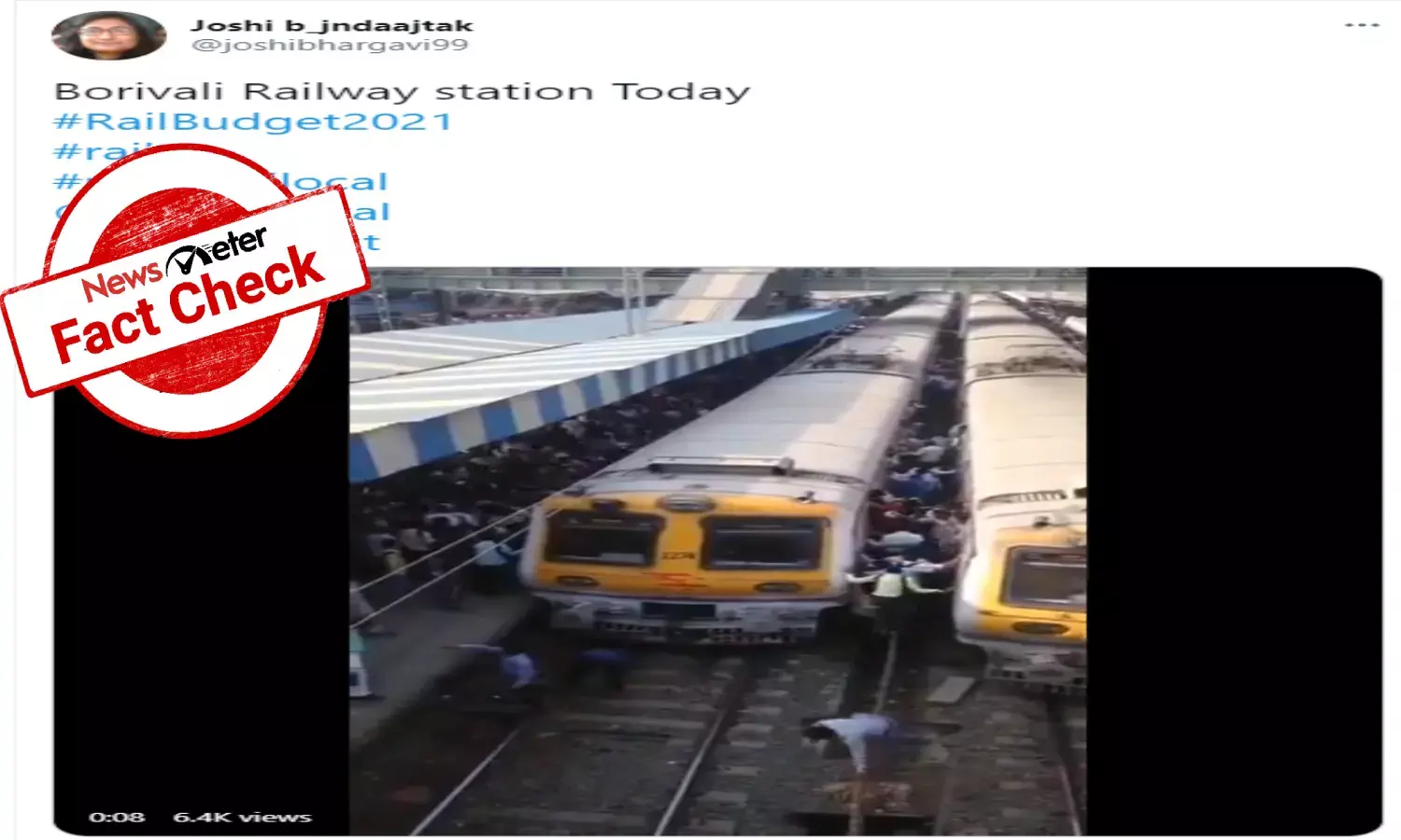 FACT CHECK: Old video of crowded Mumbai local shared with false claim