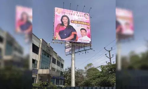 GHMC fines Rs 4.15 lakh on Mayors supporter for putting up congratulations banner