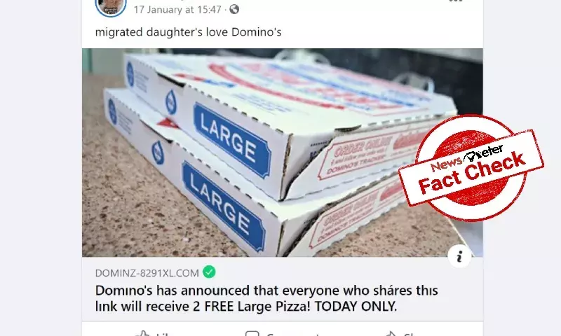 Fact Check: Dominos not giving free pizzas to people who share fake links