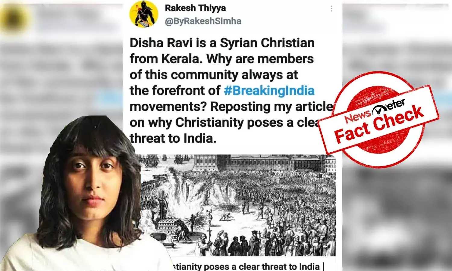 Fact check: Disha Ravi is a Hindu, not Syrian Christian from Kerala