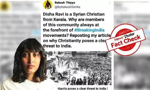 Fact check: Disha Ravi is a Hindu, not Syrian Christian from Kerala