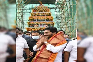 CM Jagan commissions Antarvedi Ratham at Lakshminarasimha Swamy temple CM Jagan commissions Antarvedi Ratham at Lakshminarasimha Swamy temple