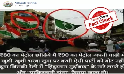 Fact check: Green flag in viral image is Indian Union Muslim League ensign, not Pakistani