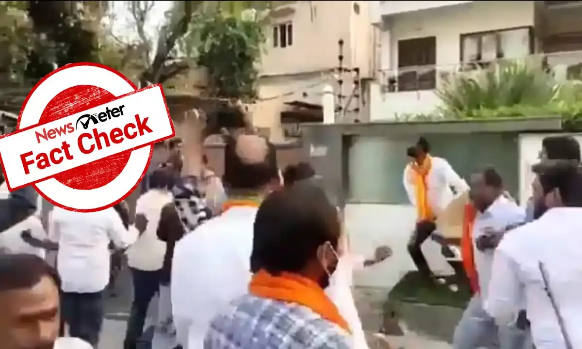 Fact check: Stone pelting incident in viral video is from Telangana, not Bengal
