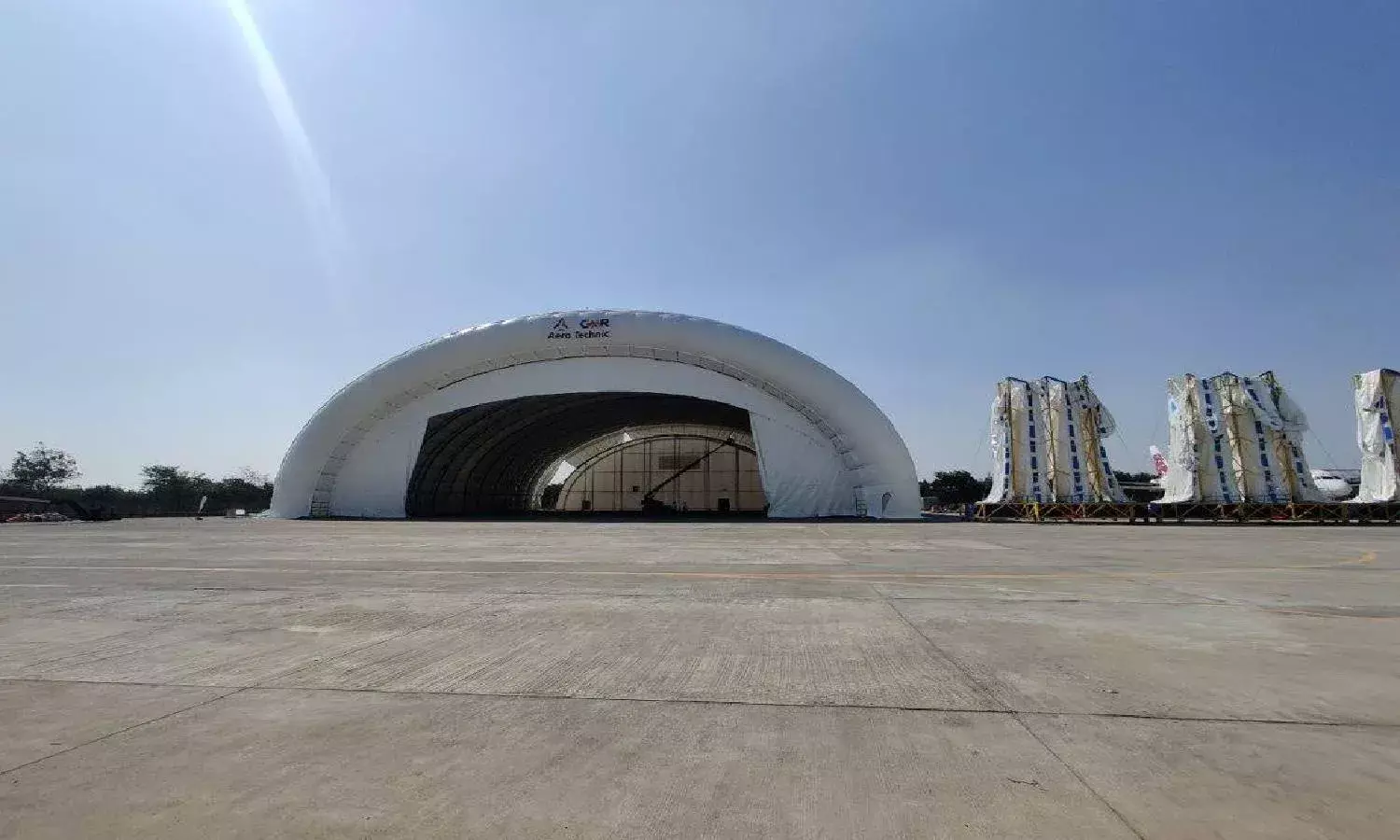 GMR gets multi-purpose new age inflatable aeroplane hanger