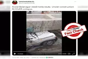 Fact Check: Viral video of bridge collapse is not from Hyd Fact Check: Viral video of bridge collapse is not from Hyd