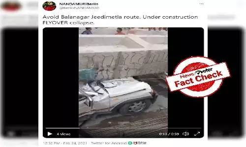 Fact Check: Viral video of bridge collapse is not from Hyd