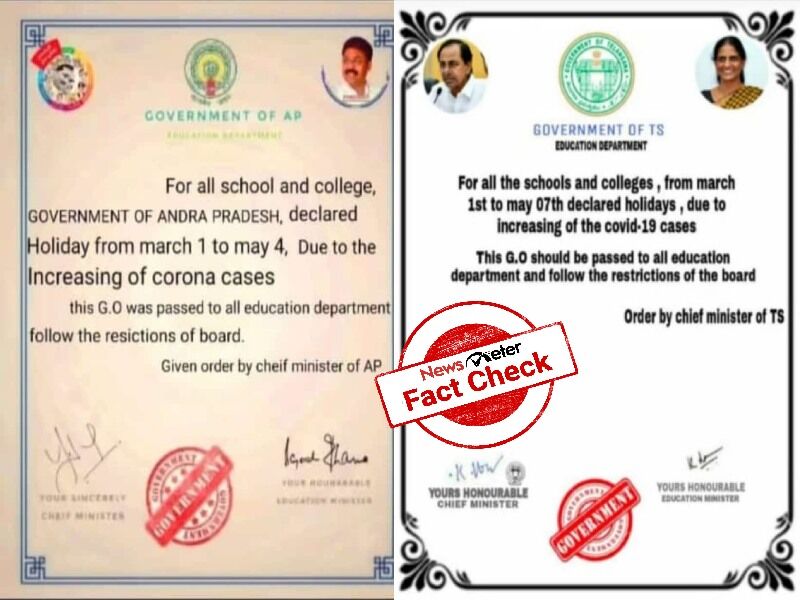 Fact Check Telangana Ap Have Not Announced 2 Month Holiday For Schools Colleges