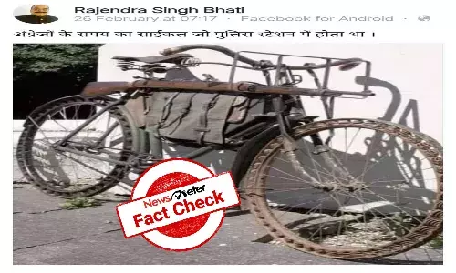 Fact Check: Vintage bicycle in viral photo was not used in Indian police stations during British rule