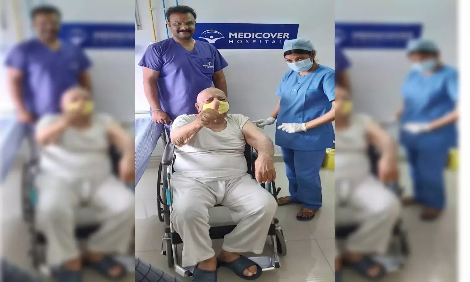 100 YO Jaidev Chowdhary oldest man to receive Covid-19 jab in Telangana