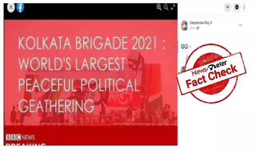 Fact check: BBC has not described February 28 Kolkata rally as `worlds largest peaceful political gathering