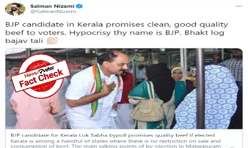 beef promise Kerala BJP leader