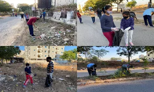 Ameenpur residents join hands to clear plastic, garbage from their area