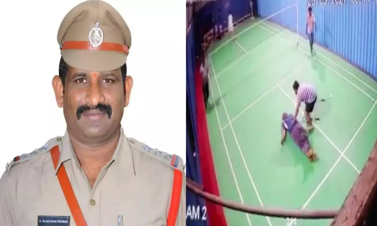 Video: Ganapavaram circle inspector dies of cardiac arrest playing badminton