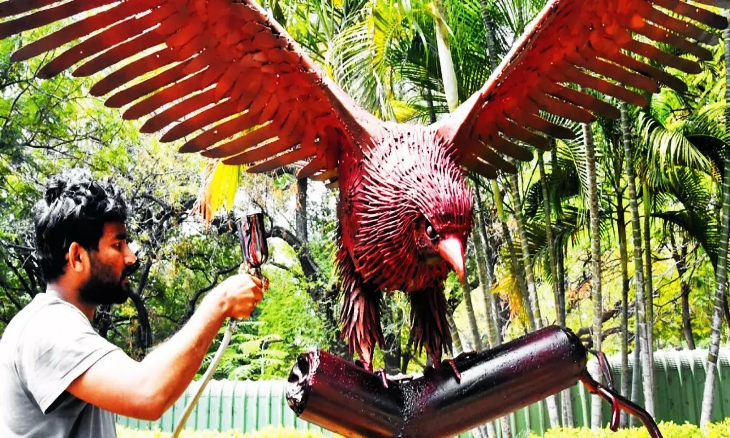 On Mann ki Baat Modi praises Vijayawada artist who makes sculptors from automobile scrap