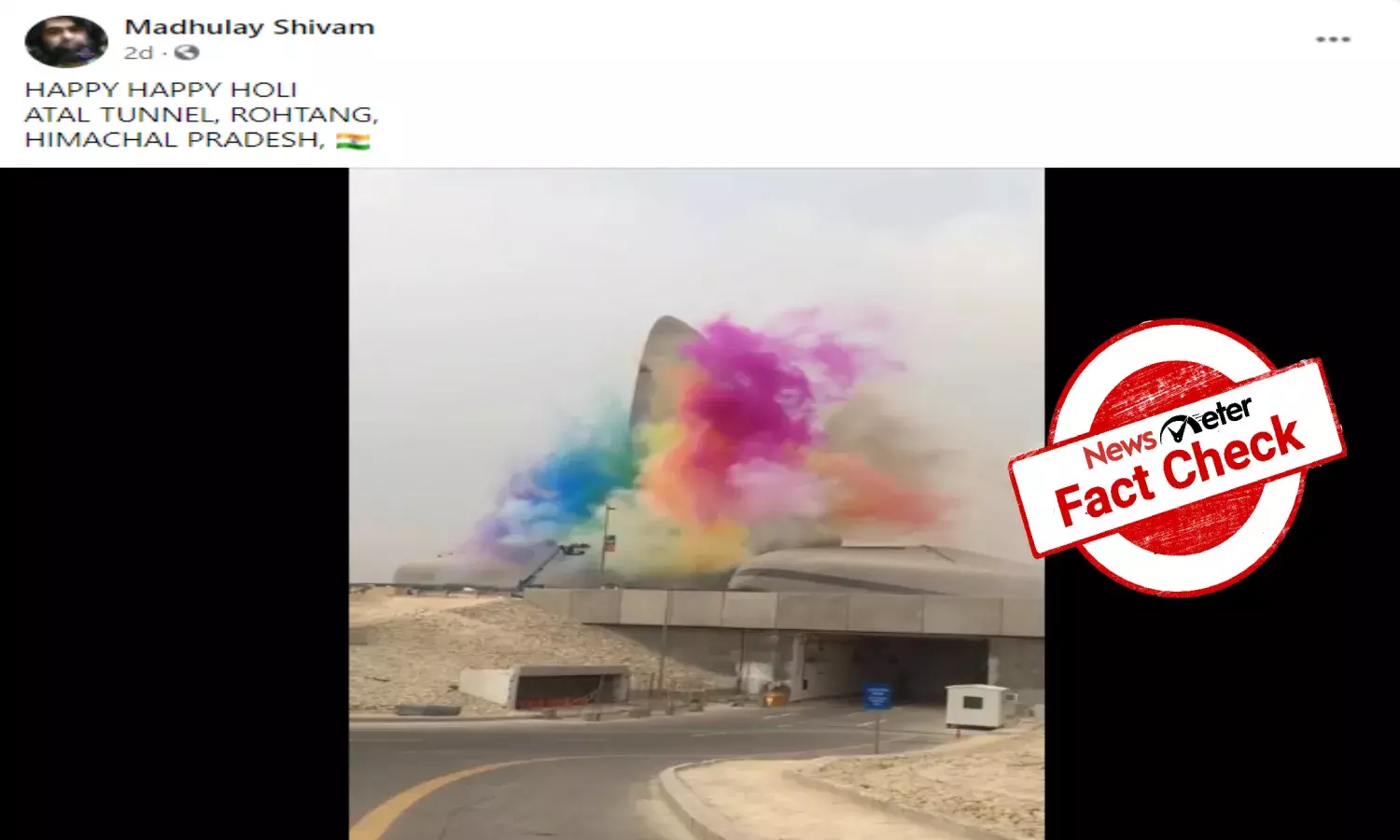 Fact check: No Holi celebration at Atal Tunnel, fireworks are from Saudi Arabia