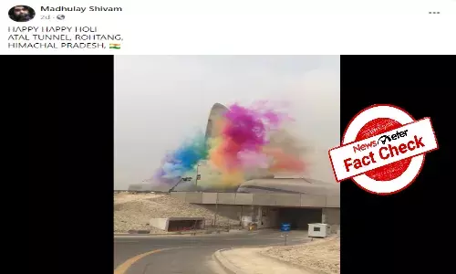 Fact check: No Holi celebration at Atal Tunnel, fireworks are from Saudi Arabia