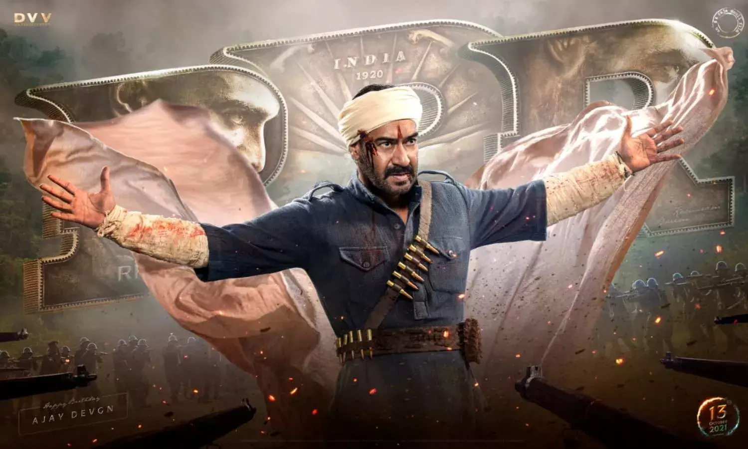 Makers of RRR unveil Ajay Devgns first look on actors birthday