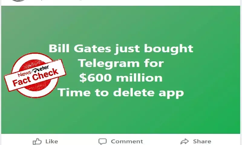 Telegram is free, Bill Gates did not buy it