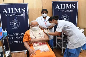 PM Modi receives second Covid vaccine jab, urges people to get inoculated PM Modi receives second Covid vaccine jab, urges people to get inoculated
