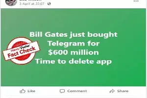 Telegram is free, Bill Gates did not buy it Telegram is free, Bill Gates did not buy it