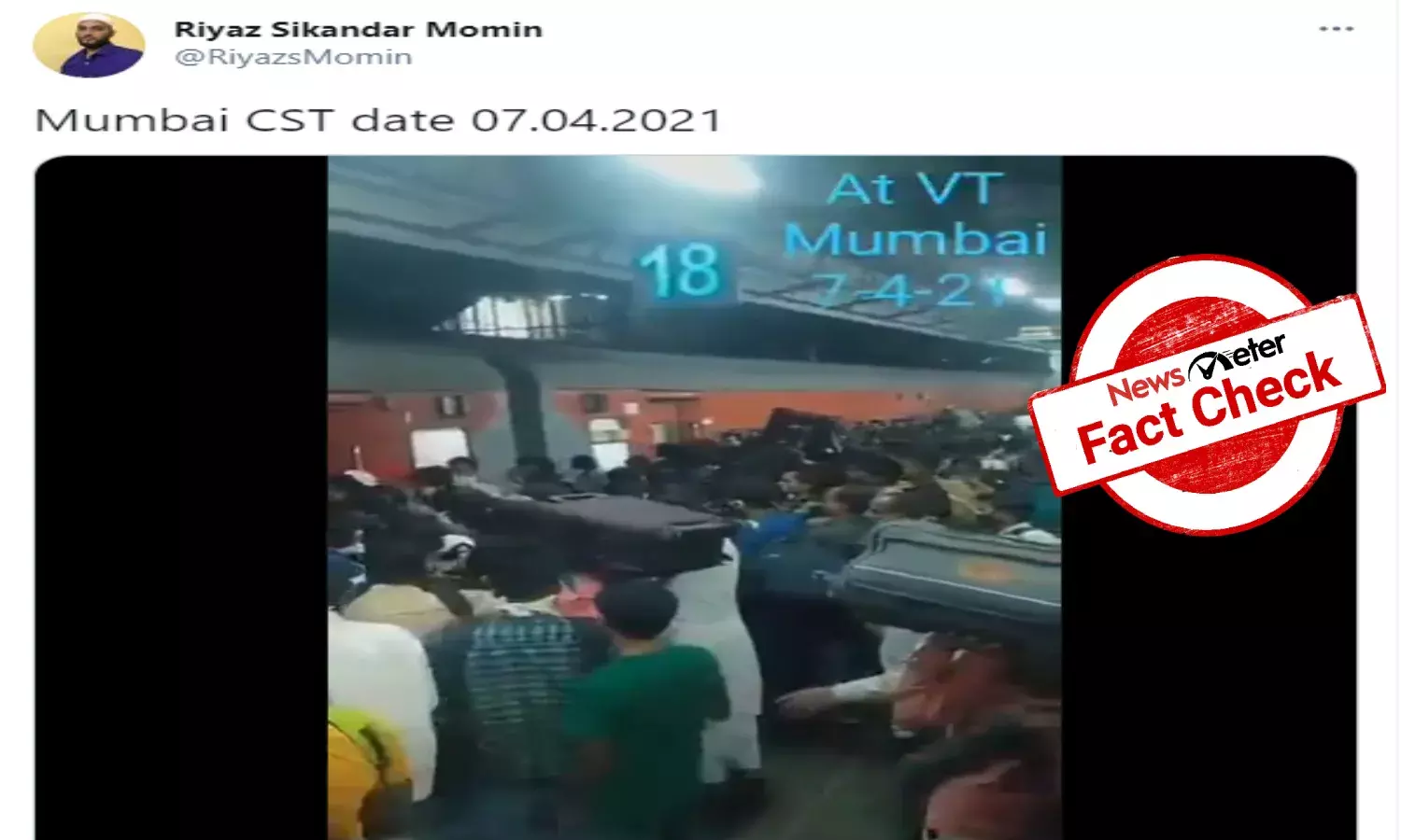 Fact Check: Video of Mumbais crowded Chhatrapati Shivaji Maharaj Terminus is from last year