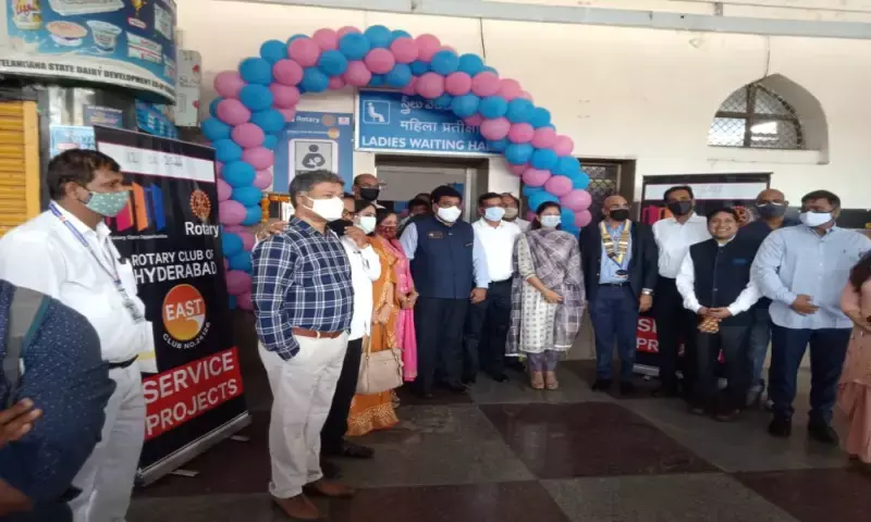 Changing times: Baby feeding kiosk at Nampally railway station