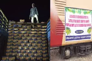 First Kisan Rail loaded with 476 tonnes of mango leaves Lingampet Jagityal for Delhi First Kisan Rail loaded with 476 tonnes of mango leaves Lingampet Jagityal for Delhi
