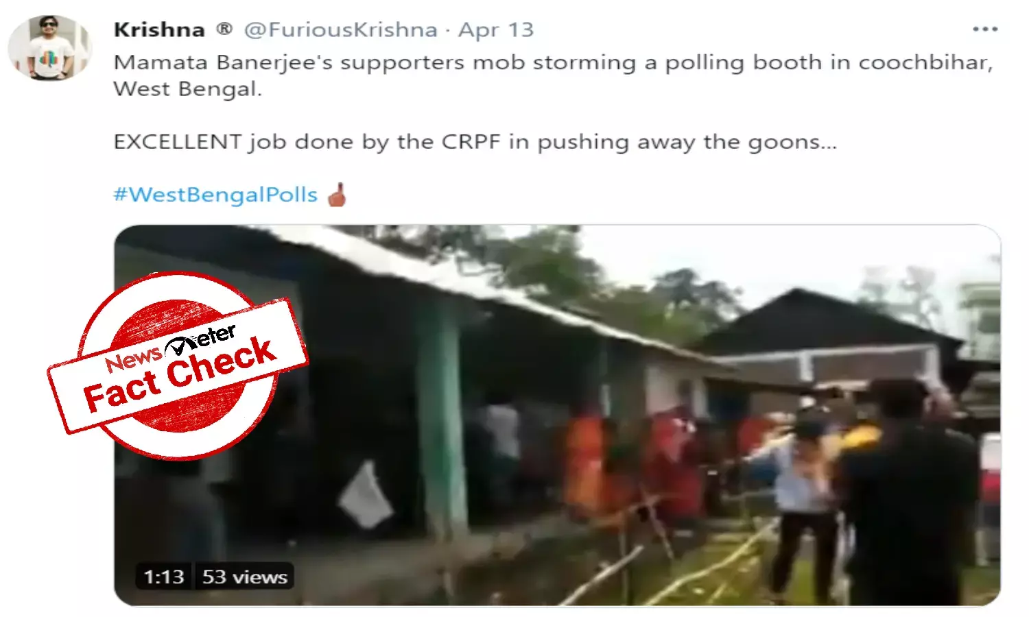 Fake news alert: Manipur polling booth vandalization passed off as WB violence