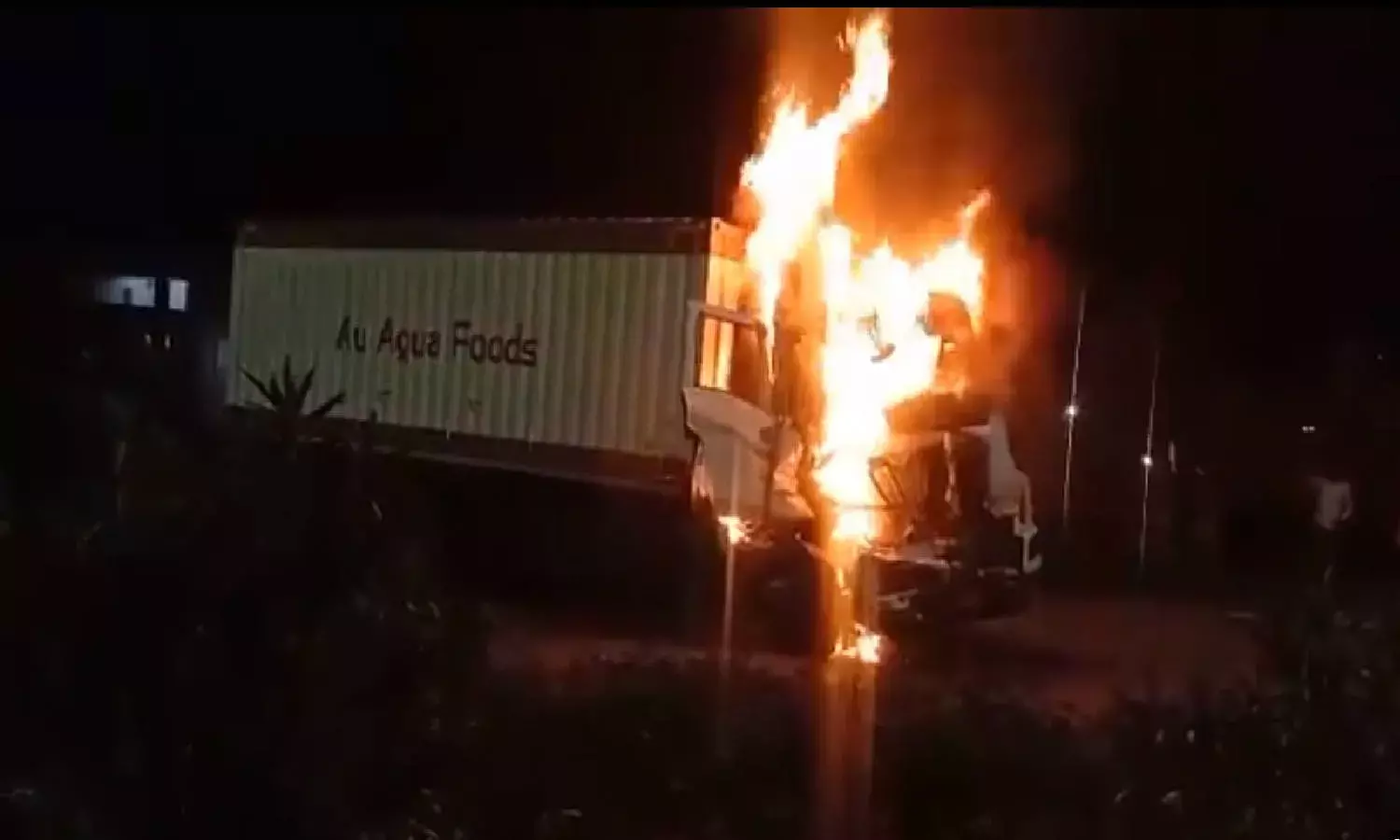 ORR mishap: Truck catches fire, driver, cleaner burnt alive