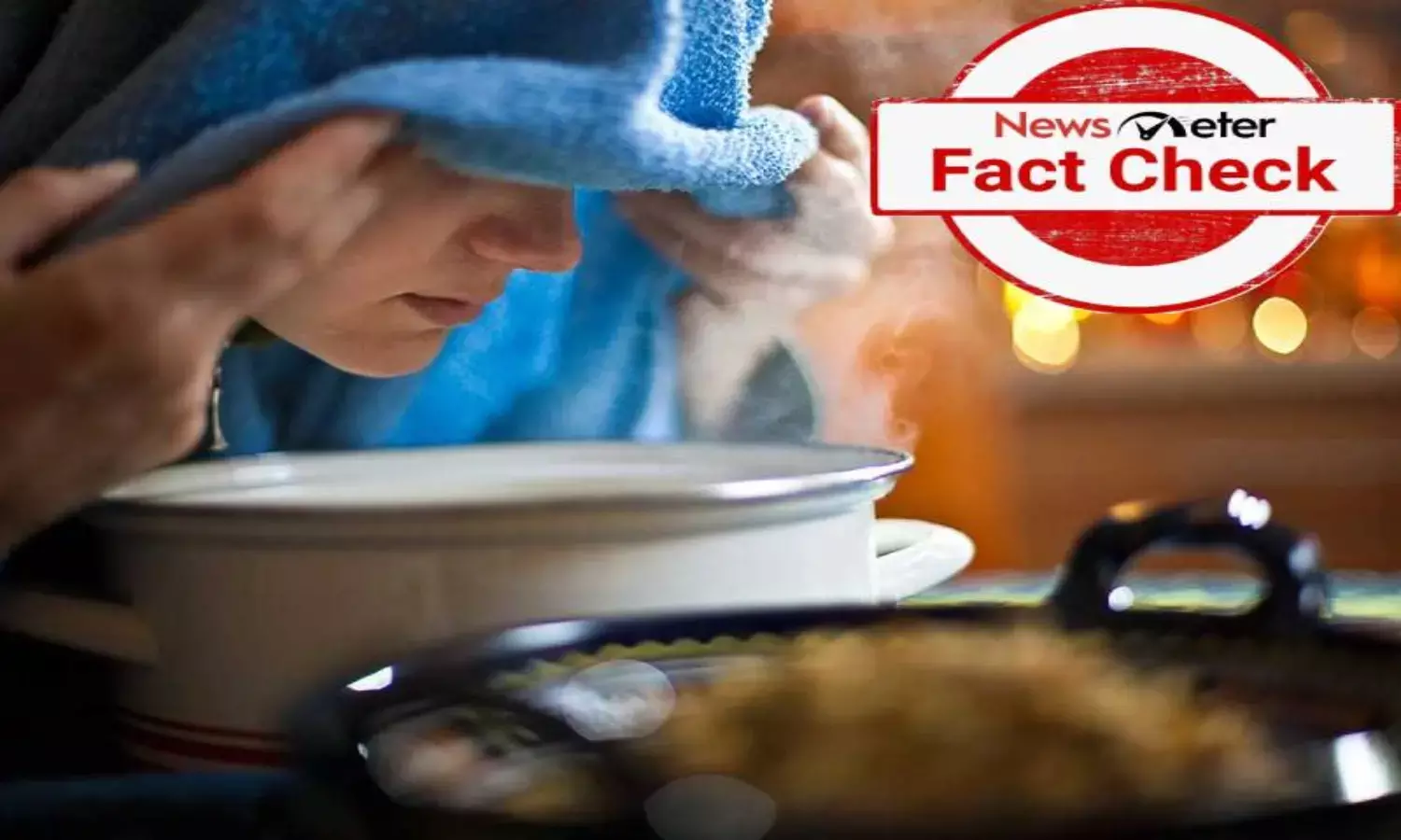 Inhaling steam, coronavirus