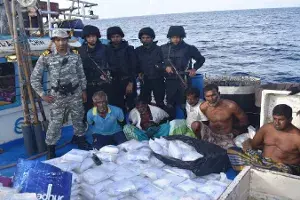 Indian Navy seizes narcotics worth Rs. 3000 Cr from foreign fishing vessel in Arabian Sea Indian Navy seizes narcotics worth Rs. 3000 Cr from foreign fishing vessel in Arabian Sea