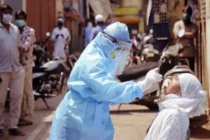 Highest single-day spike of 5,926 COVID-19 cases, 18 deaths in Telangana Highest single-day spike of 5,926 COVID-19 cases, 18 deaths in Telangana