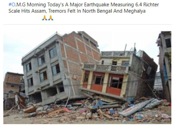 Collapsed Building In Viral Image Relates To Nepal Quake Not Assam