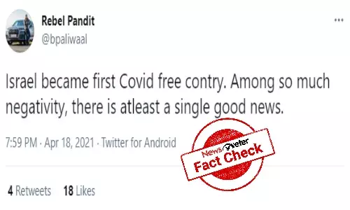 Isreal COVID-free country
