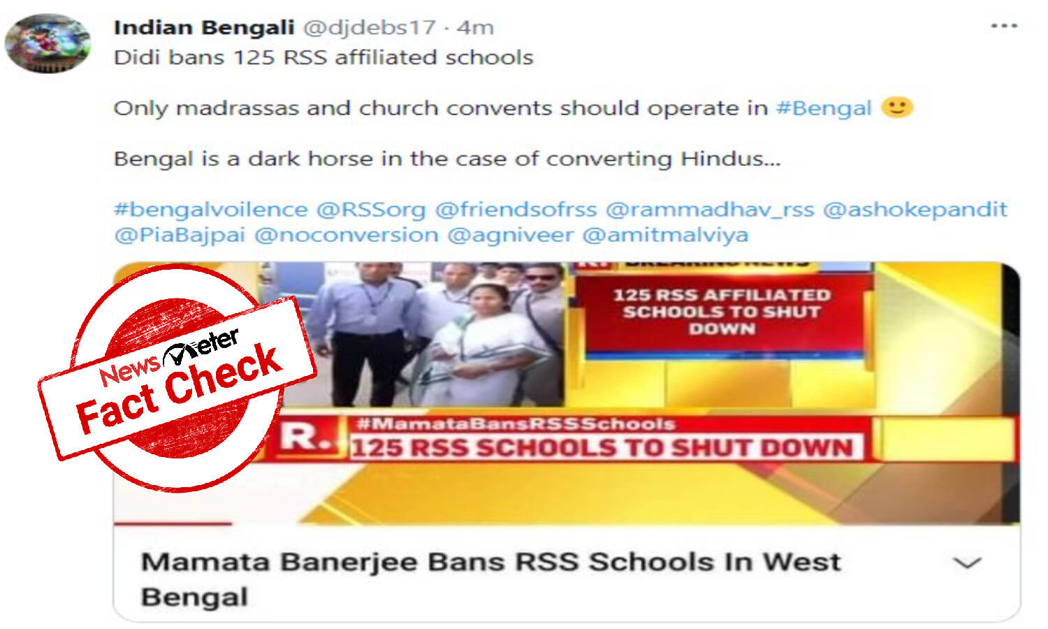WB government shutting 125 RSS schools is old news