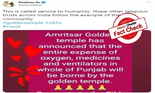 Golden Temple will not bear patients expenses, viral claim is fake