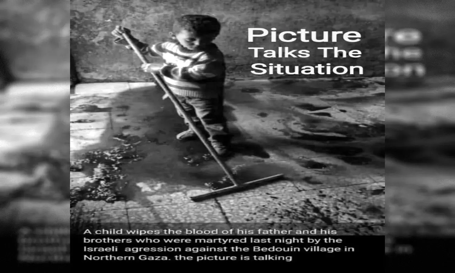 Photograph of Palestinian child wiping fathers blood dates back to 2012