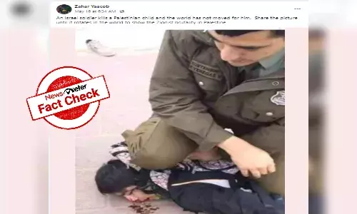 Fact Check: Image of Chilen police officer is not portrayal of Israel-Palestine conflict