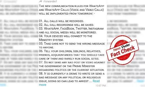 WhatsApp has not issued any fresh guidelines