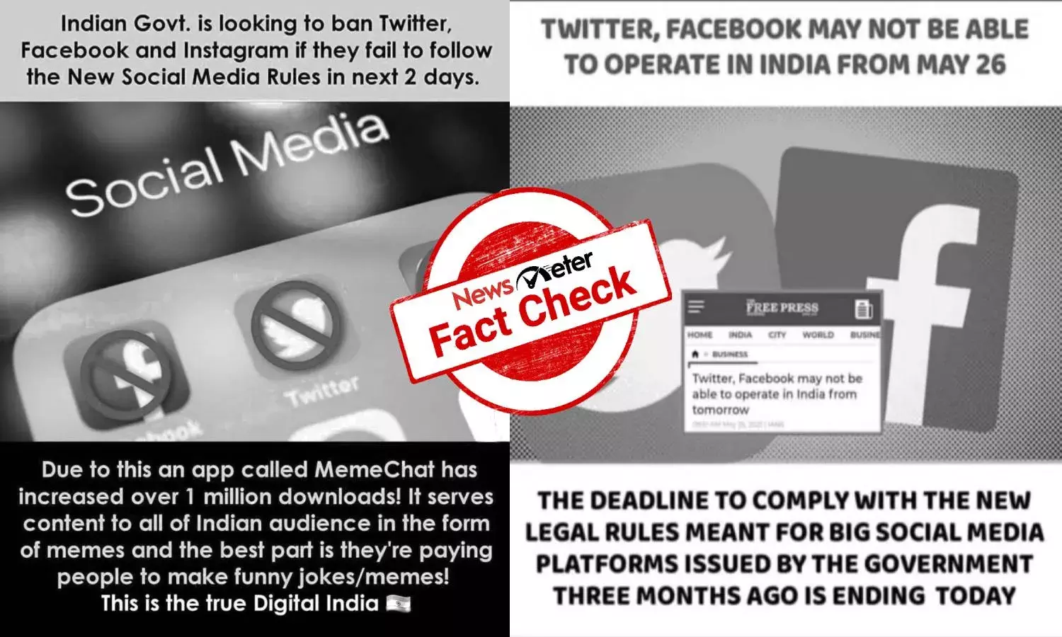 Viral claims about Centres plan to ban social media Apps are MISLEADING