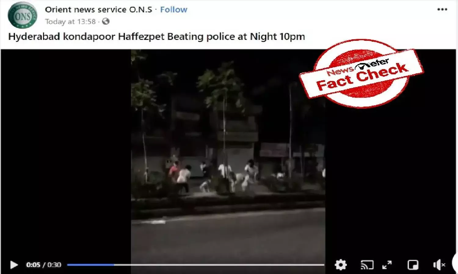 Fact Check: No cop was assaulted by mob in Kondapur, viral claim is false
