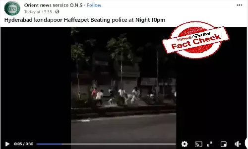 Fact Check: No cop was assaulted by mob in Kondapur, viral claim is false