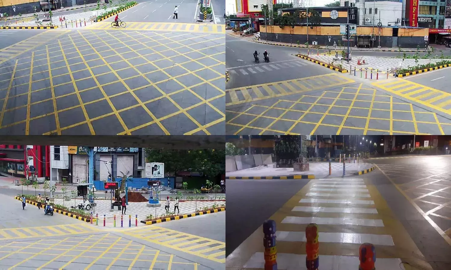 Cyberabad police use innovative yellow boxes to streamline traffic at Madhapur
