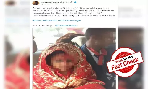 Fact Check: Bride in viral photo is not 8-years-old but 19 years of age