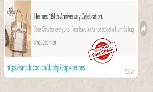 Fact check: Hermes is not offering free bags on its 184th anniversary, viral link is fake