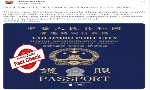 FACT CHECK:  China not issuing own passport in Sri Lankas port city